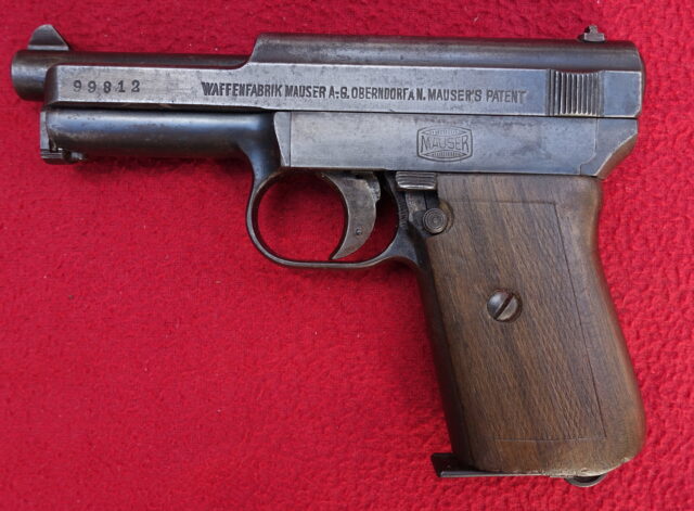 foto Pistole Mauser 1910/14 z výzbroje císařské armády – REZERVOVÁNO