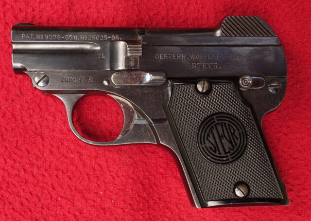foto Pistole Steyr mod. 1909A ráže 6,35 mm Br. – REZERVOVÁNO