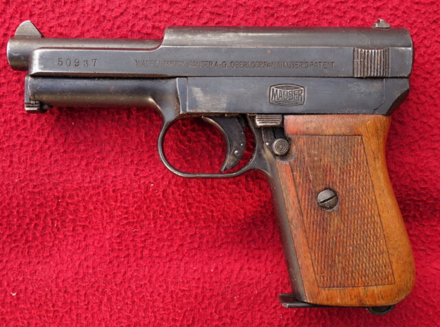 foto Pistole Mauser 1910/14 z výzbroje německé císařské armády